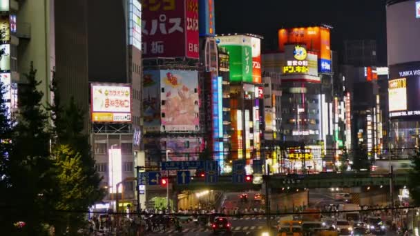 Tokyo Japão Julho 2018 Monte Pessoas Caminhando Área Kabukicho Shinjuku — Vídeo de Stock