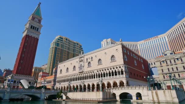 Macau China Сентября 2018 Года Венецианский Отель Казино Макао Китай — стоковое видео