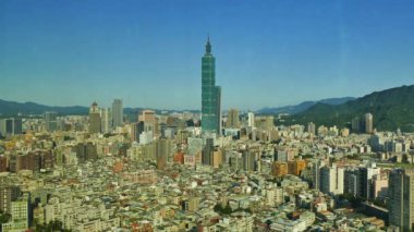 Taipei Dünya Finans Merkezi, Xinyi Bölgesi, Taipei, Tayvan 'da tarihi bir gökdelen.