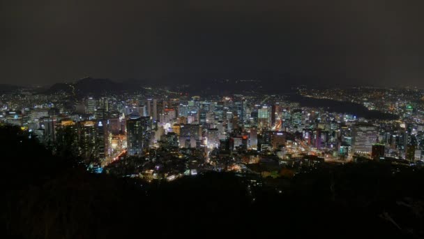Time Lapse Video Nacht Skyline Van Hong Kong Stad China — Stockvideo