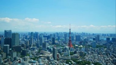  Tokyo şehrinin havadan görünüşü, Japonya