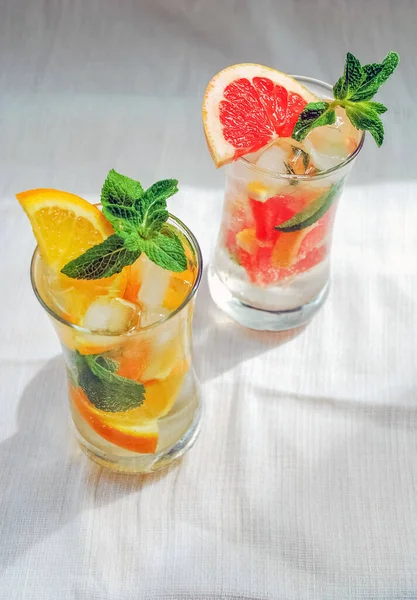 Refreshing Drinks Summer Day — Stock Photo, Image