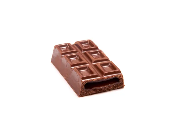 Chocolate Doce Isolado Fundo Branco Uma Trufa Deliciosa Deliciosas Pralinas — Fotografia de Stock