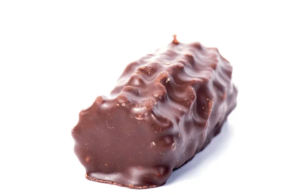 Permen Coklat Susu Diisolasi Pada Latar Belakang Putih — Stok Foto
