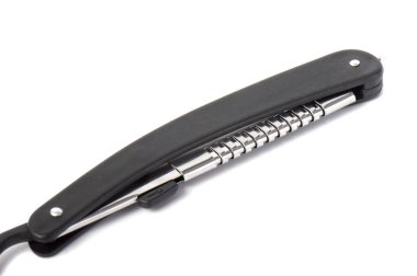 Kuaför iş tablo flatlay arka plan. Böyle bir fırçaları, püskürtme ve bir makas Beyaz ahşap tahta üzerinde çeşitli kuaförlük araçları.