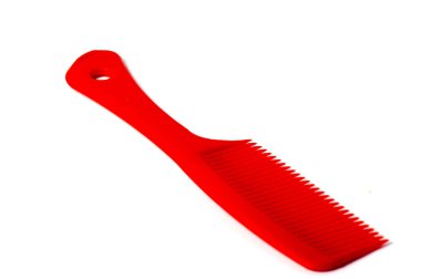 Beyaz arka plan üzerinde izole saç için tarak