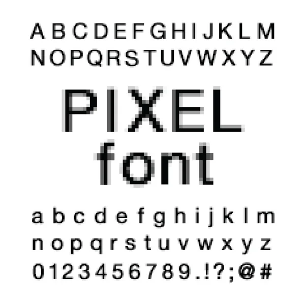 像素计算机屏幕字体 — 图库矢量图片