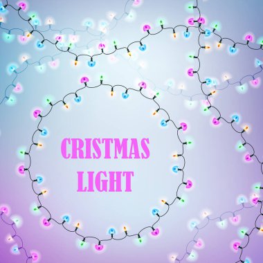 Noel ışıkları ve duvar kağıtlarıyla vektör arkaplanı