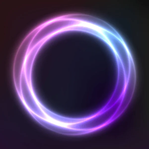 Neon geometrik şekillerden soyut vektör arkaplanı, vektör şablonu, yuvarlak çerçeve, duvar kağıdı