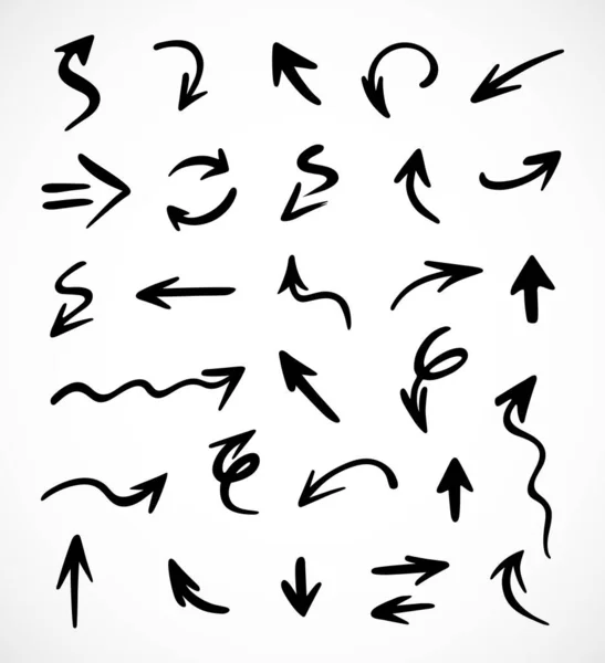 Elle çizilmiş oklar, sunum için elementler