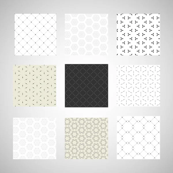Conjunto Vectorial Texturas Simples Sin Costura Fondo Abstracto Patrón — Vector de stock