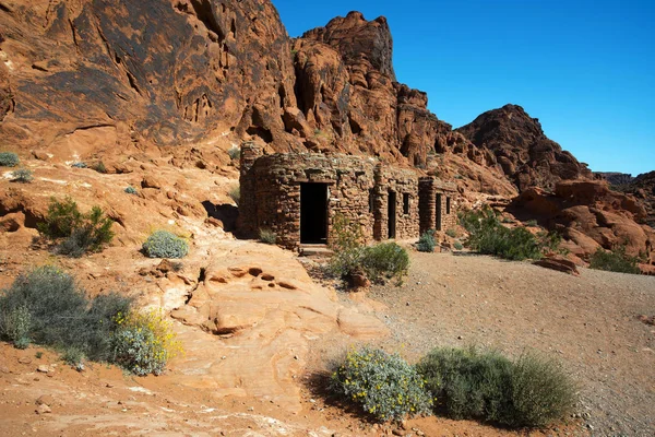 Old cabins at Valley of Fire State Park in Nevada