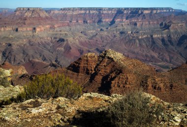 Büyük Kanyon south rim den bir görünüm.