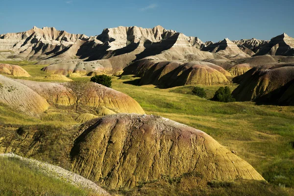 Blick Vom Badlands Nationalpark South Dakota Späten Nachmittag — Stockfoto