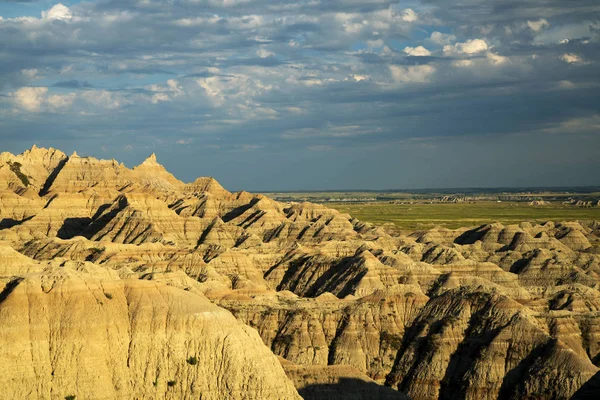 Late Afternoon View Badlands National Park South Dakota — Stock Photo, Image