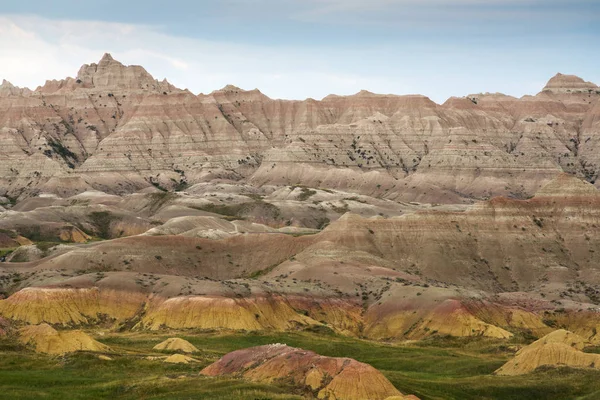 Vista Última Hora Tarde Desde Parque Nacional Badlands Dakota Del — Foto de Stock