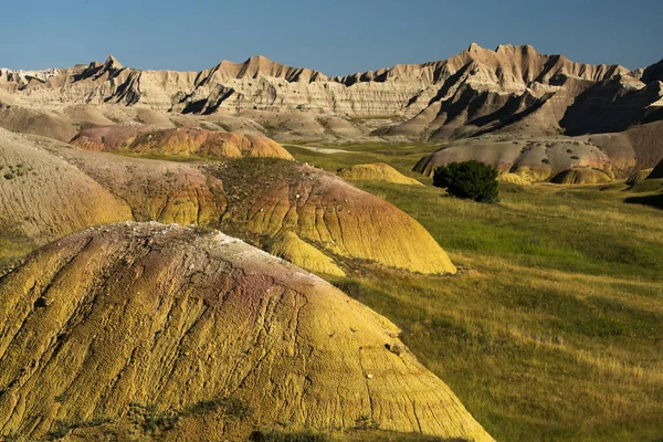 Late Afternoon View Badlands National Park South Dakota — Stock Photo, Image