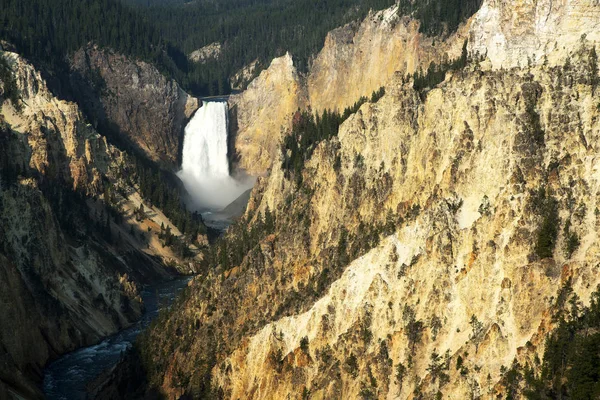 Lagere Falls Van Grand Canyon Van Yellowstone Yellowstone National Park — Stockfoto