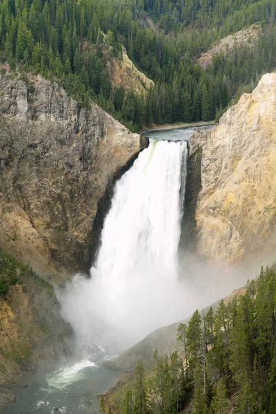 Caídas Inferiores Del Gran Cañón Yellowstone Parque Nacional Yellowstone — Foto de Stock