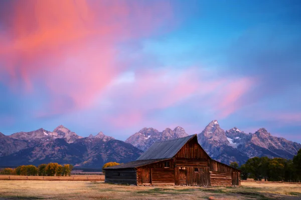 Bir Mormon satırda Grand Teton Milli Parkı, Moulton kulübeler.