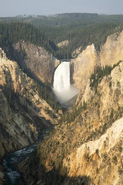 Lower Falls Grand Canyon Yellowstone Parque Nacional Yellowstone — Fotografia de Stock