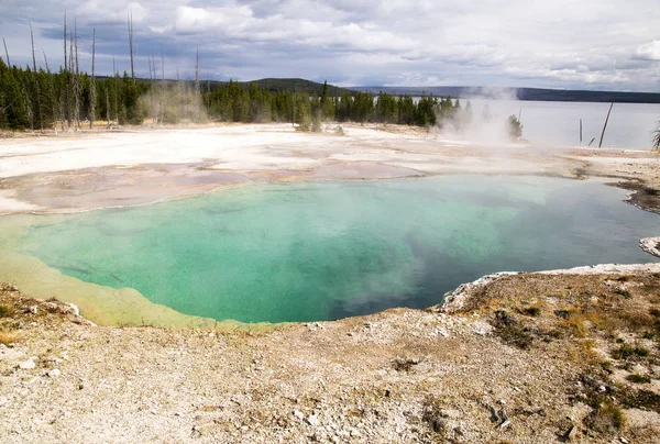 Μικρή Άνοιξη Στην Δυτική Λεκάνη Geyser Αντίχειρα Στο Εθνικό Πάρκο — Φωτογραφία Αρχείου