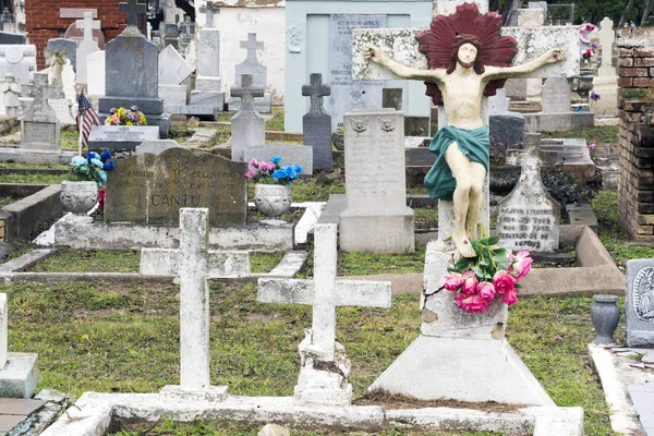 Image Cimetière Historique Vieille Ville Brownsville Texas — Photo