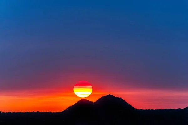 Zachód Słońca Pustyni Sonoran Niedaleko Phoenix Arizona — Zdjęcie stockowe