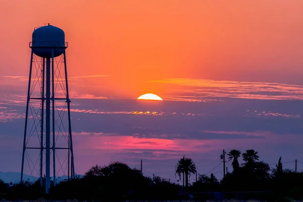 Naplemente Sonoran Sivatagban Phoenix Közelében Arizona — Stock Fotó