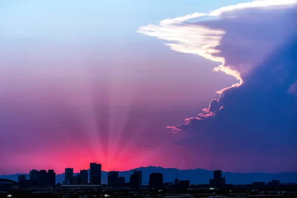 Zachód Słońca Nad Phoenix Arizona — Zdjęcie stockowe