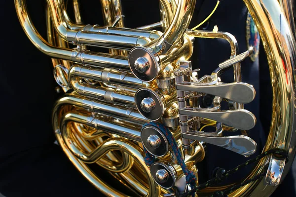 Horn of brilliant metal, wind instrument