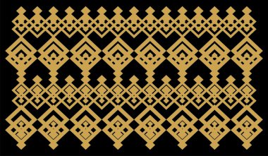 Kare altın ve siyah oluşan zarif dekoratif kenarlık