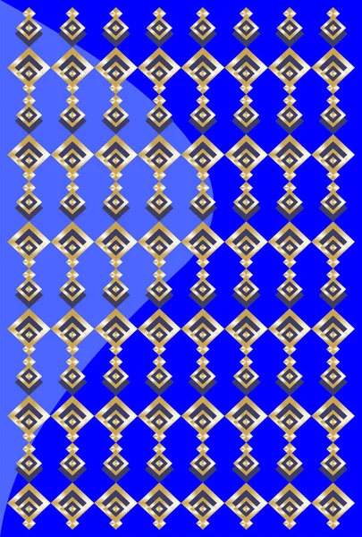 Гарний Фон Імітує Золоті Чорні Прикраси Декілька Синіх Фонів — стоковий вектор
