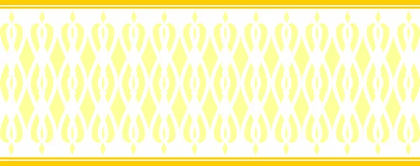 Elegante Decoratieve Rand Samengesteld Uit Verschillende Gele Kleuren — Stockvector