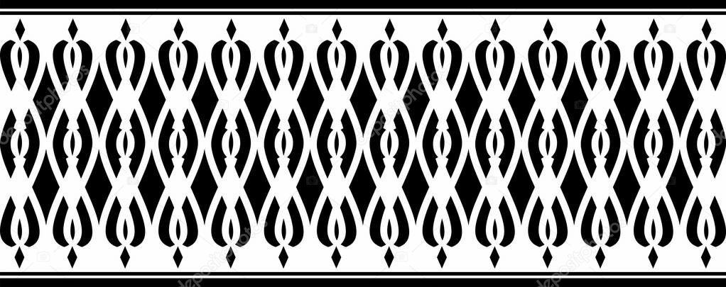 Elegant decorative border made up of black color