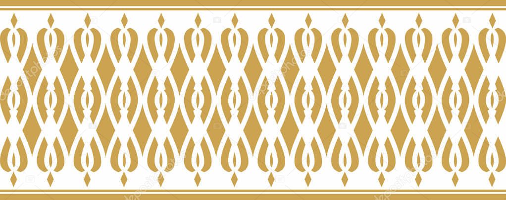 Elegant decorative border made up of golden color