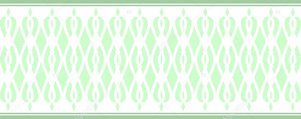 Elegant decorative border made up of several green colors