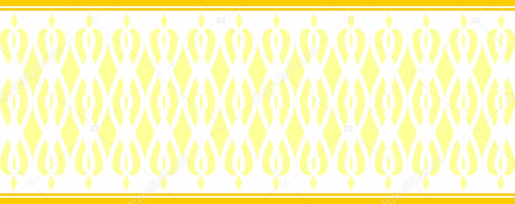 Elegant decorative border made up of several yellow colors