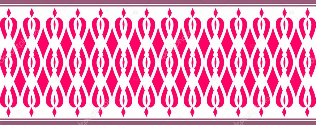Elegant decorative border made up of several red colors