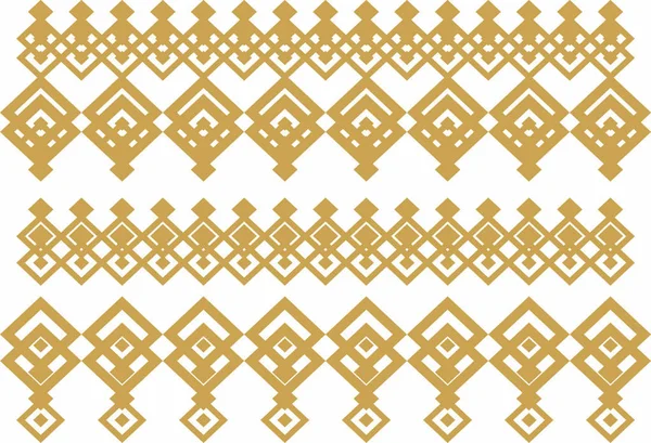 正方形の黄金と白成っているエレガントな飾り枠 — ストックベクタ