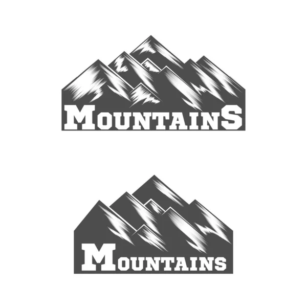 Logo de montaña. Diseño del revestimiento logo . — Vector de stock