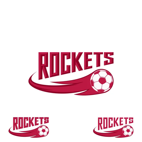 Logo rakety pro tým a pohár — Stockový vektor