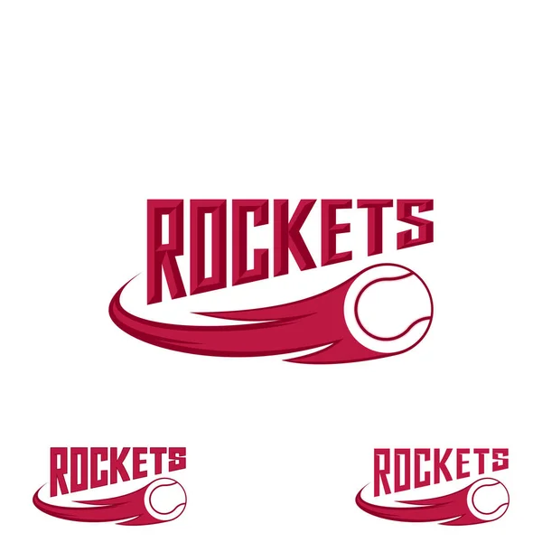 Logo de Rocket Tenis para el equipo y la copa — Vector de stock