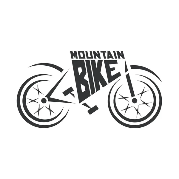Logo de bicicleta de montaña. Logotipo abstracto de bicicleta de montaña . — Archivo Imágenes Vectoriales