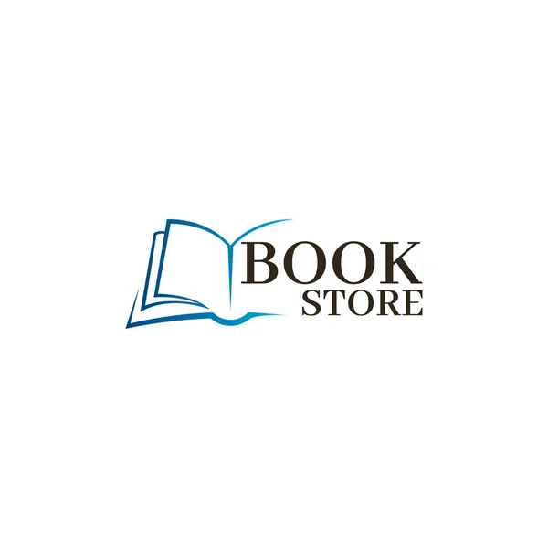 Modèle de logo de librairie. Design logo livre ouvert . — Image vectorielle
