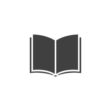 Kitap ikonu. işaret tasarımı. Eğitim kitapçısını öğreniyorum. Vektör illüstrasyonu