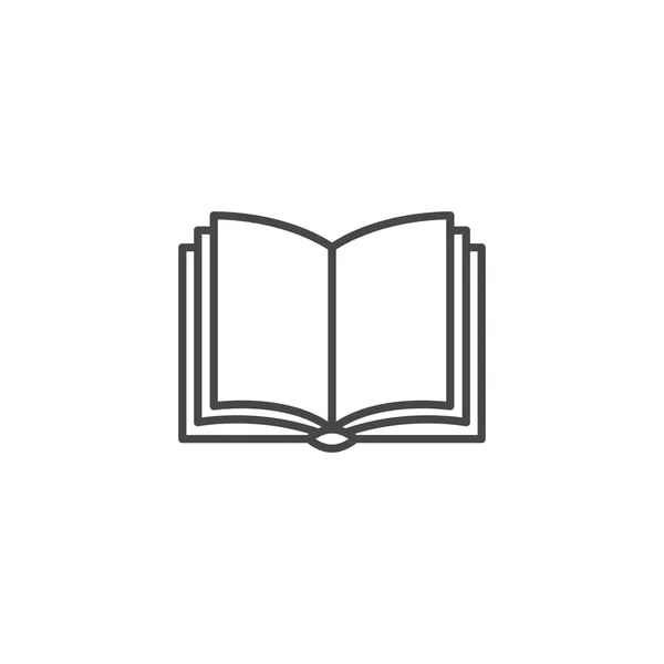 Kitap ikonu. işaret tasarımı. Eğitim kitapçısını öğreniyorum. Vektör illüstrasyonu