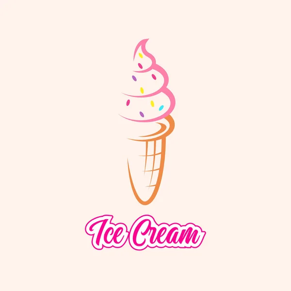 Logotipo de sorvete isolado no fundo branco . —  Vetores de Stock
