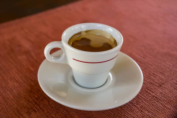 Bodegón Con Taza Café Sobre Mesa —  Fotos de Stock