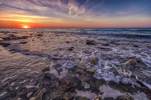 Beautiful Sunrise Sea Water Motion Blur — Stock Photo, Image